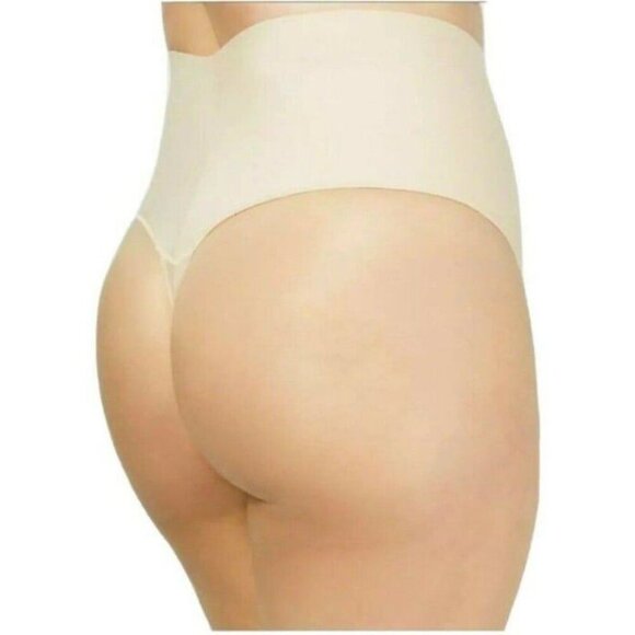 BOGO Maidenform Curvy Cooling Shaping Thong Firm Control Black Beige 4X NEW Lot - Picture 8 of 10